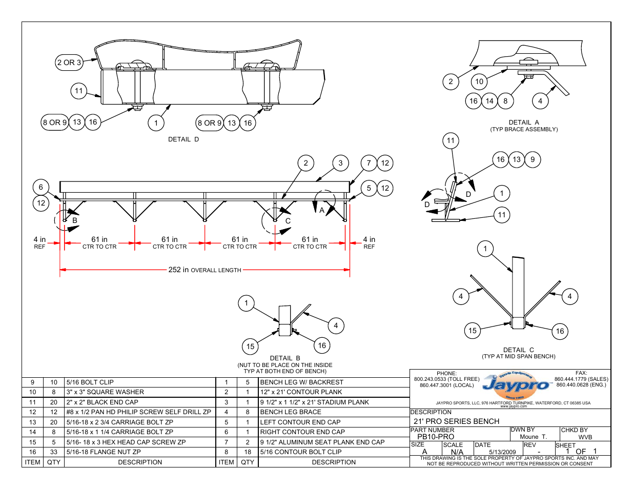 Jaypro Sports PB10-PRO User Manual | 3 pages