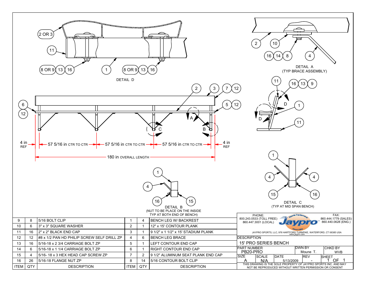 Jaypro Sports PB20-PRO User Manual | 3 pages