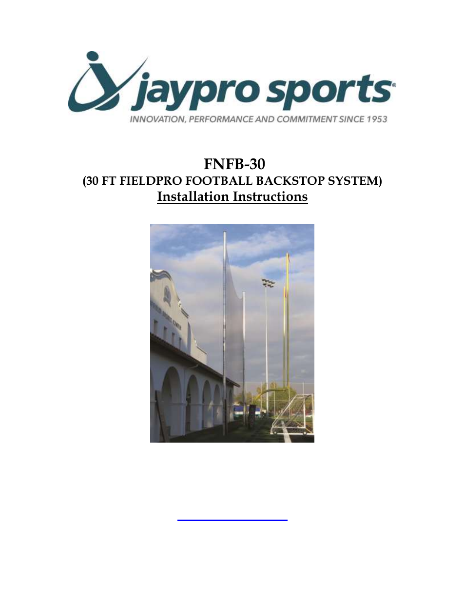 Jaypro Sports FNFB-30 User Manual | 8 pages