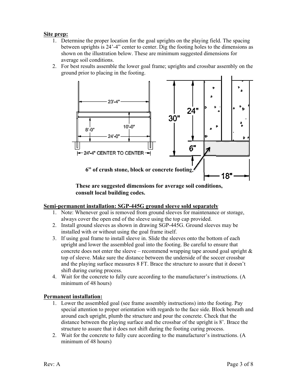 Jaypro Sports FBSC-240EB User Manual | Page 3 / 8
