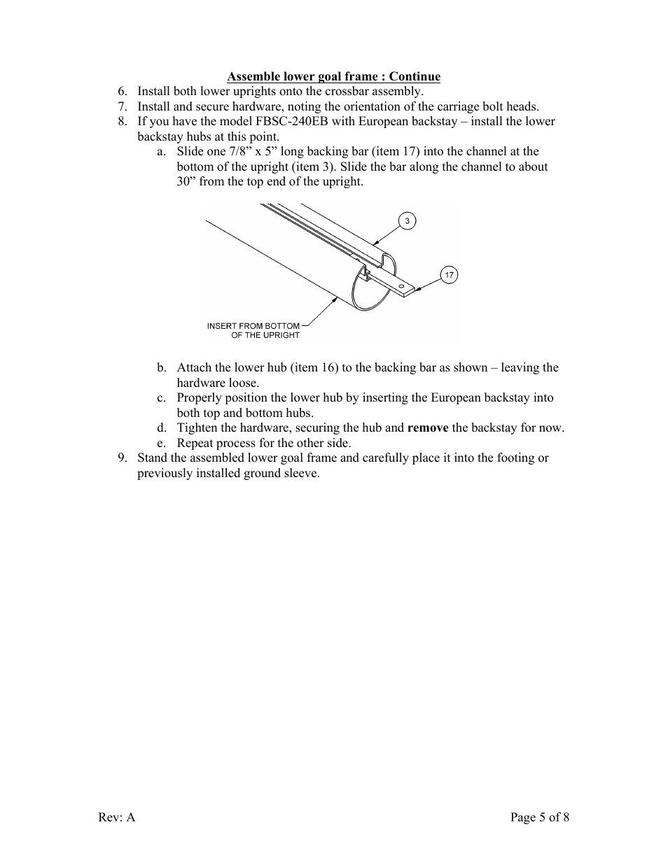 Jaypro Sports FBSC-240EB User Manual | Page 5 / 8