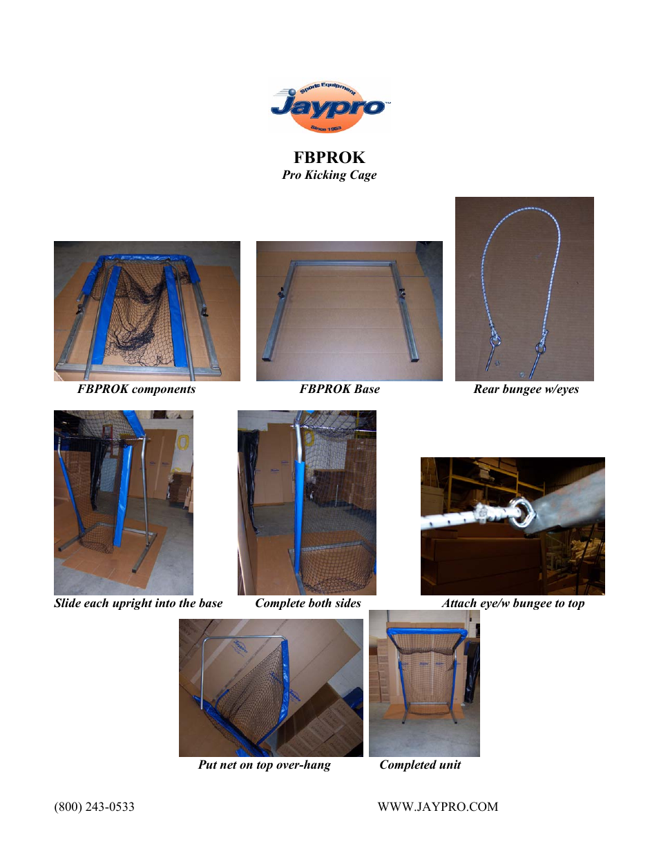 Fbprok | Jaypro Sports FBPROK User Manual | Page 2 / 2