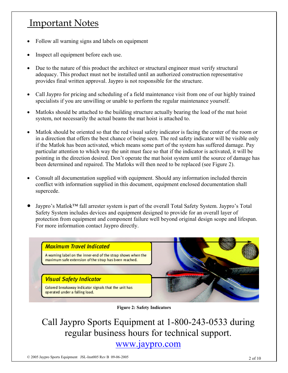 Jaypro Sports ML-2000 User Manual | Page 2 / 10