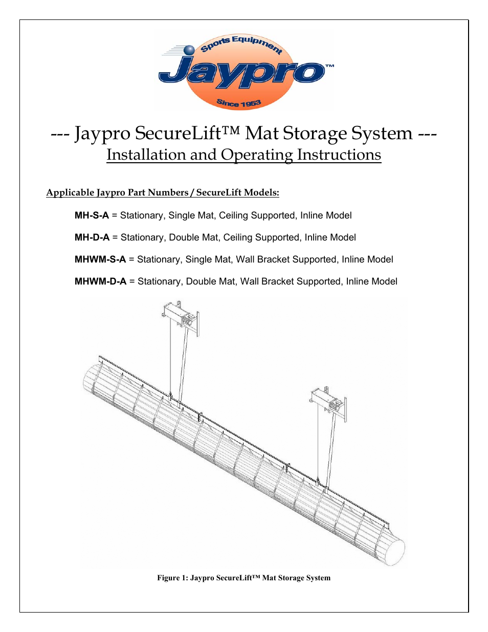 Jaypro Sports MHWM-D-A User Manual | 40 pages