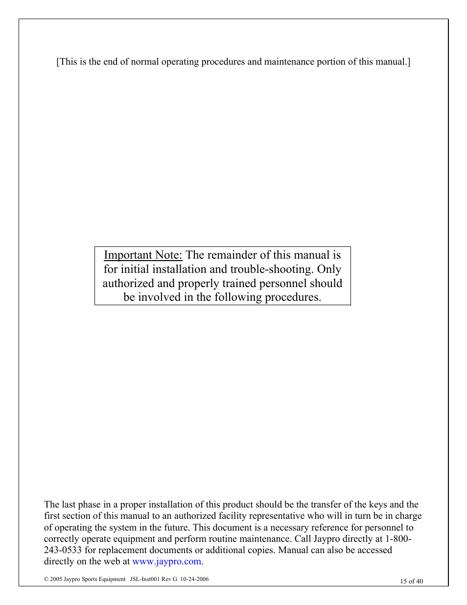Jaypro Sports MHWM-D-A User Manual | Page 15 / 40