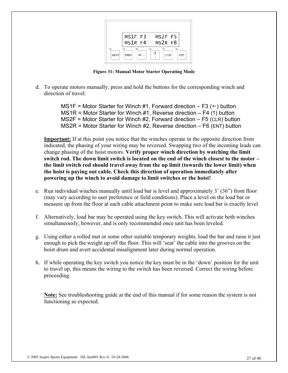 Jaypro Sports MHWM-D-A User Manual | Page 27 / 40