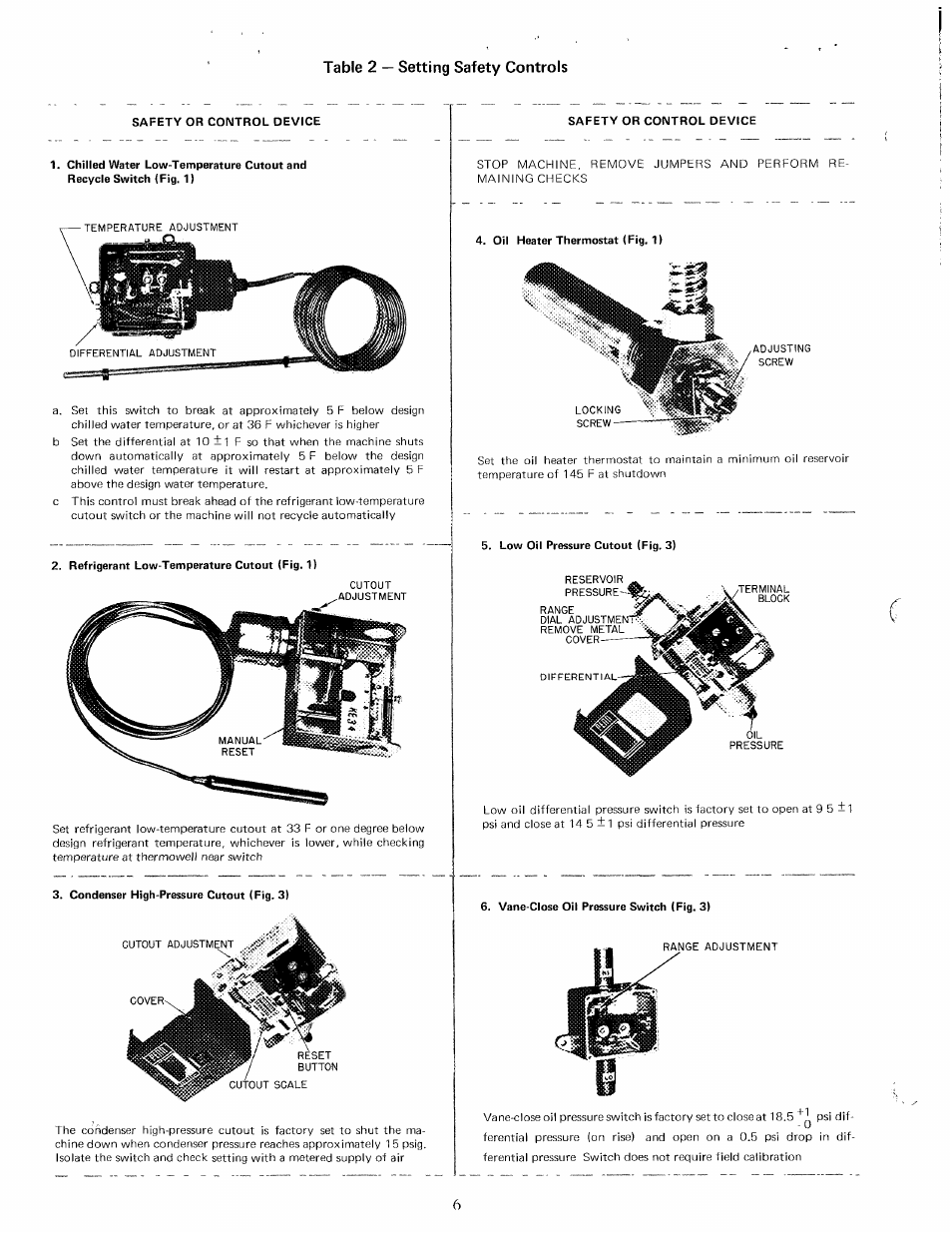 Table 2 — setting safety controls | Carrier 19DG User Manual | Page 6 / 8