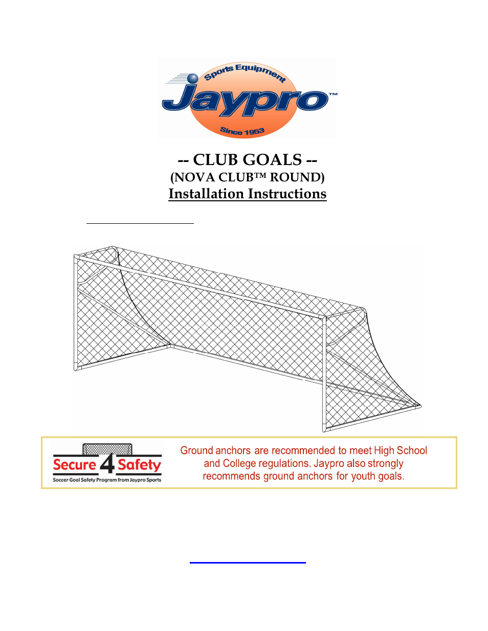 Jaypro Sports RCG-24S User Manual | 12 pages