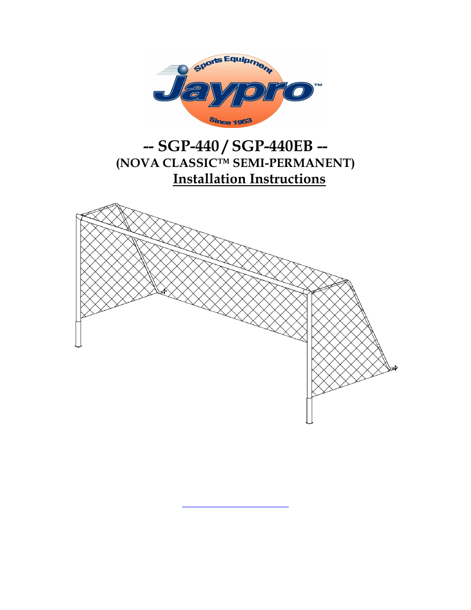 Jaypro Sports SGP-440EB User Manual | 8 pages