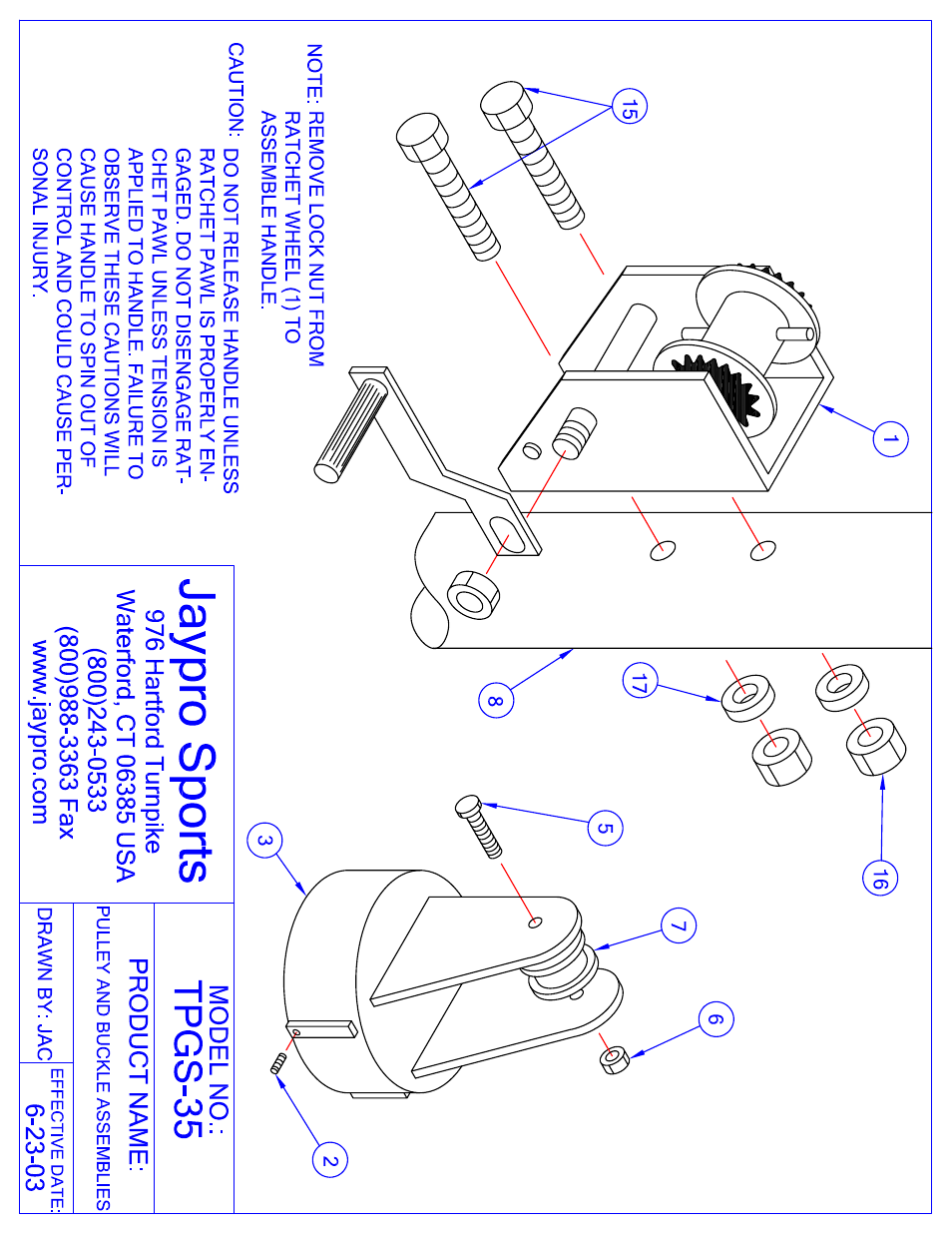 Jaypro Sports TPGS-35 User Manual | Page 2 / 3