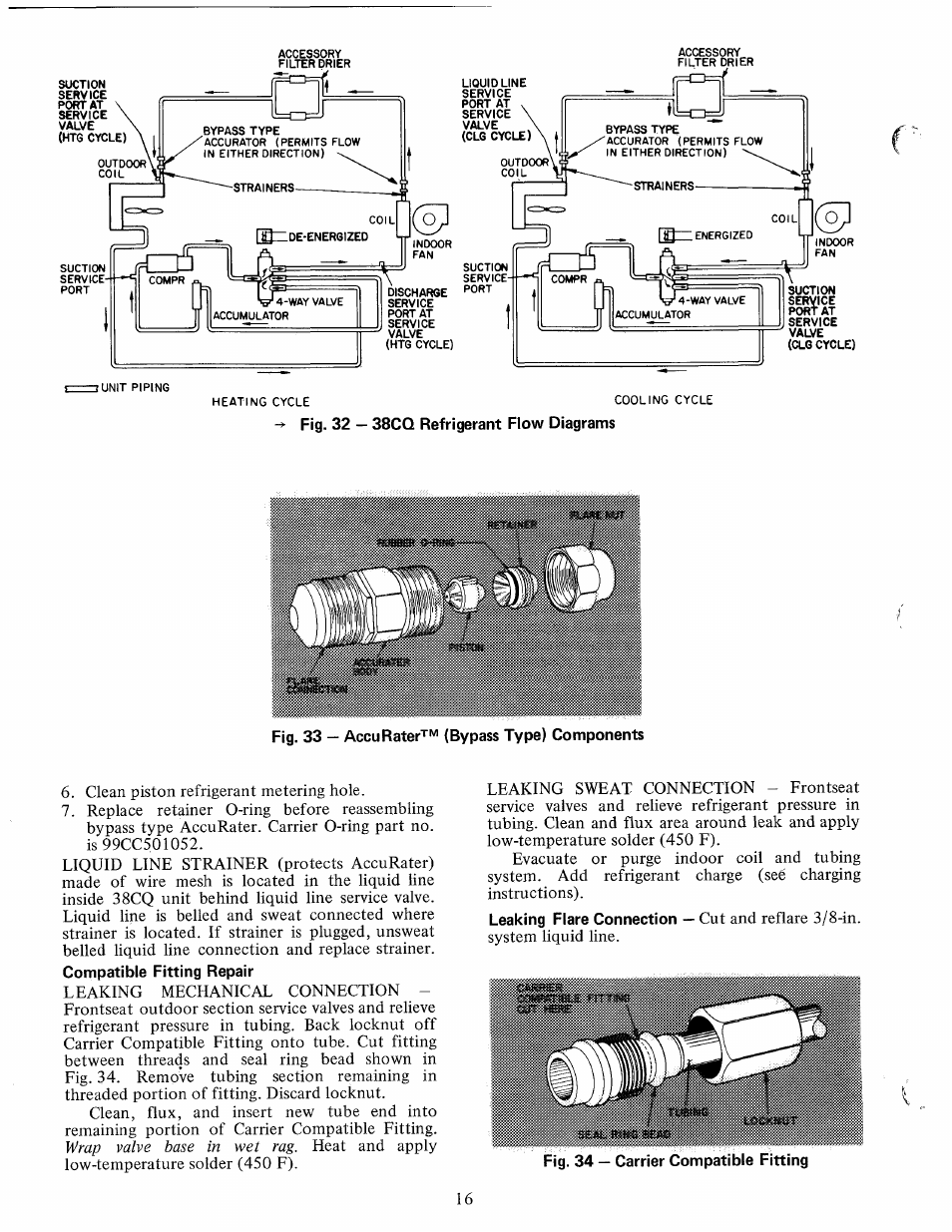 Fig. 32 — 38cq refrigerant flow diagrams | Carrier 38CQ User Manual | Page 16 / 20