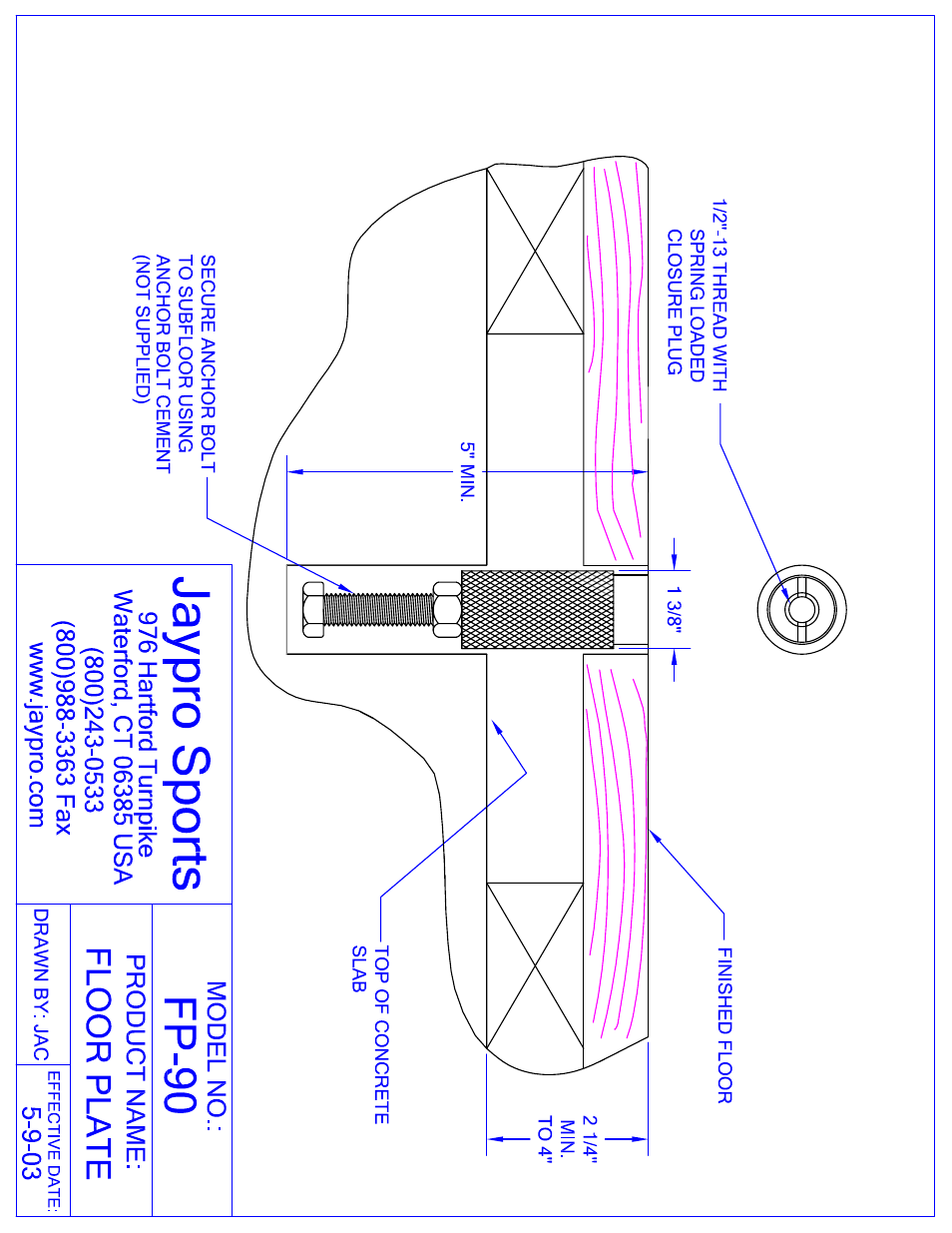 Jaypro Sports FP-90 User Manual | 3 pages