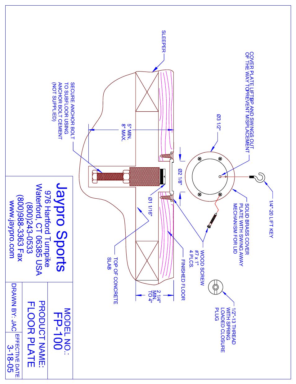 Jaypro Sports FP-100 User Manual | 4 pages