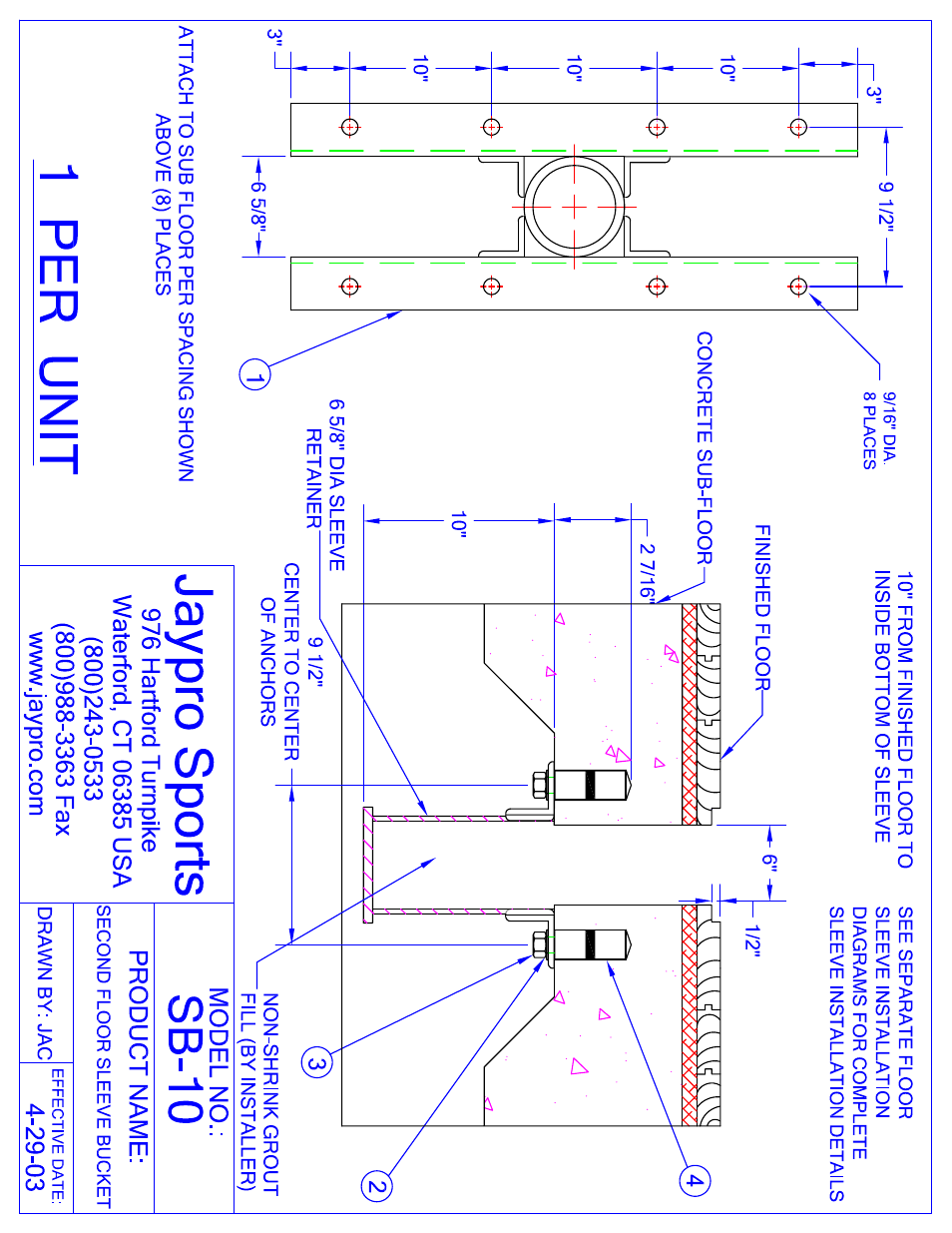 Jaypro Sports SB-10 User Manual | Page 2 / 3