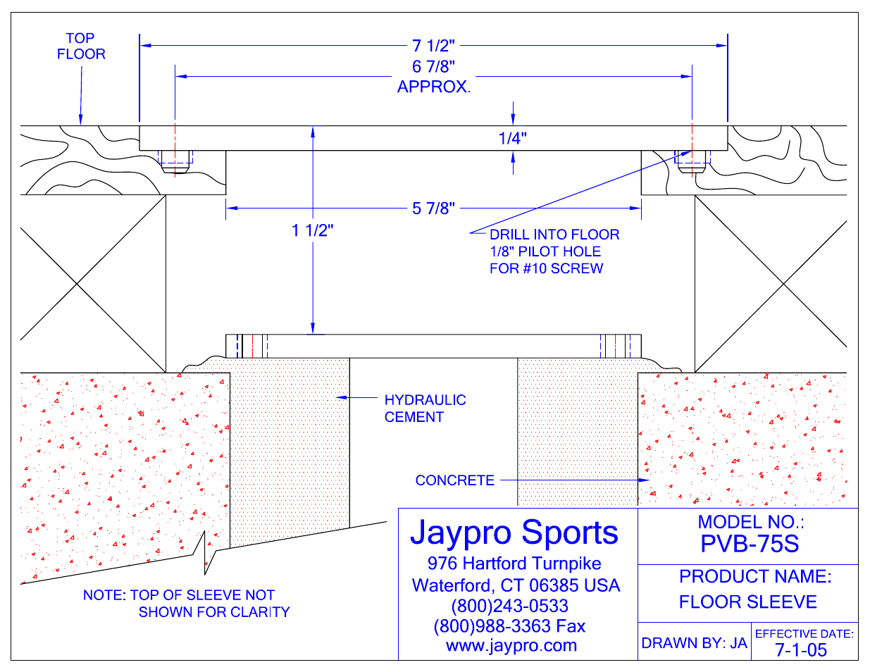 Jaypro Sports PVB-75S User Manual | Page 4 / 9