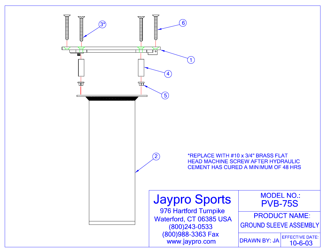 Jaypro Sports PVB-75S User Manual | Page 5 / 9