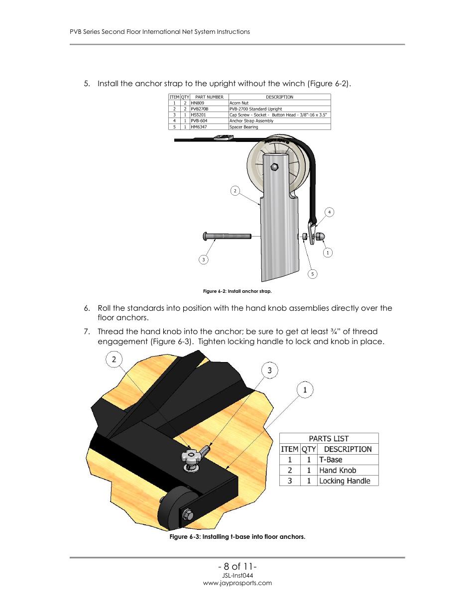 Jaypro Sports PVB-2700 User Manual | Page 9 / 12