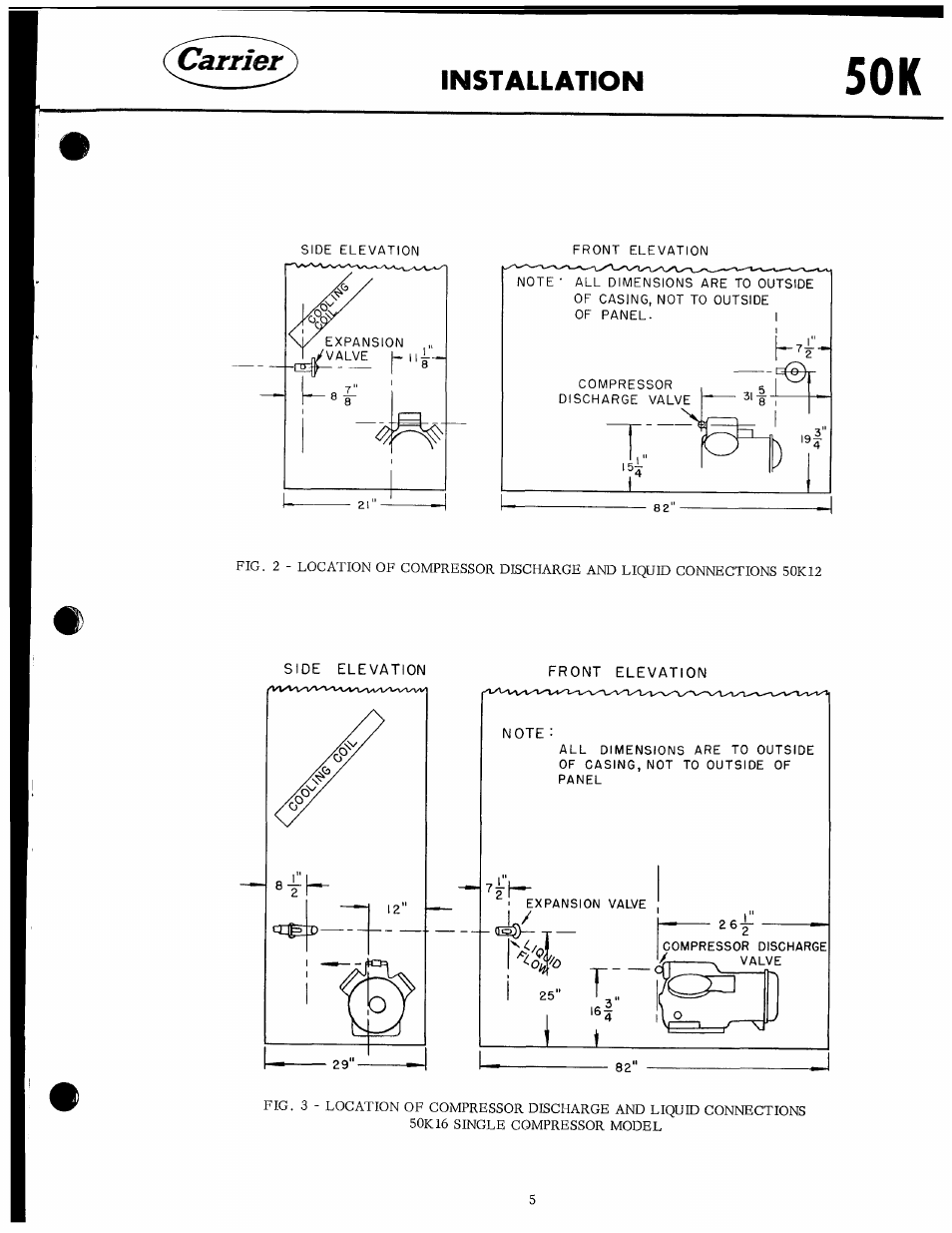Carrier, Installation | Carrier 50K User Manual | Page 5 / 19