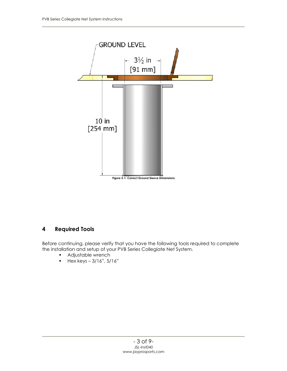 Jaypro Sports PVB-1500 User Manual | Page 4 / 10