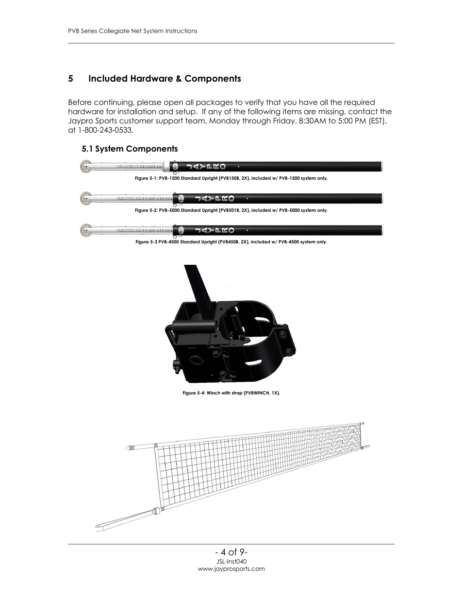 Jaypro Sports PVB-1500 User Manual | Page 5 / 10
