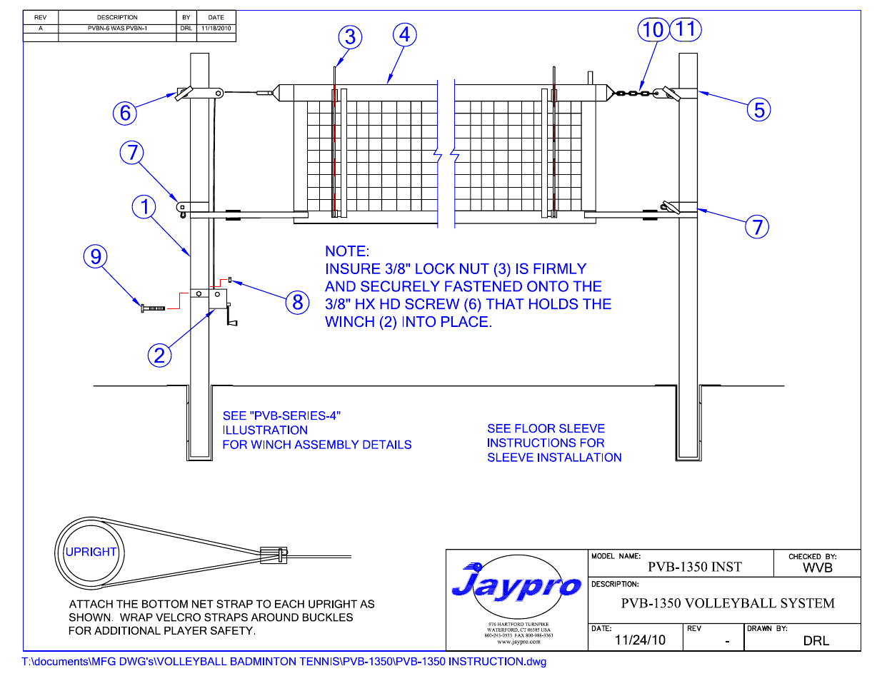 Jaypro Sports PVB-1350 User Manual | 5 pages