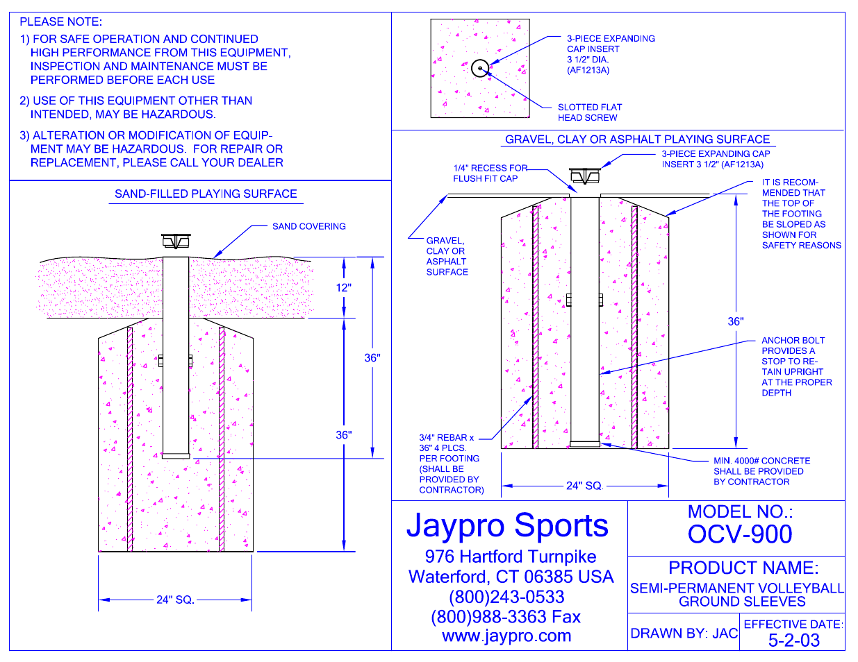 Jaypro Sports OCV-900 User Manual | Page 3 / 7