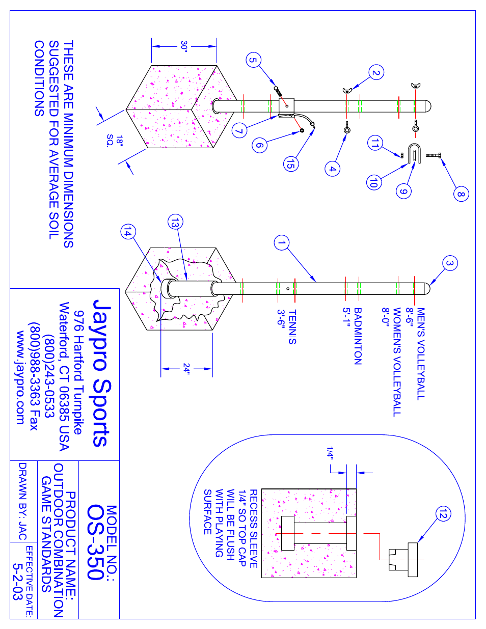 Jaypro Sports OS-350 User Manual | 3 pages