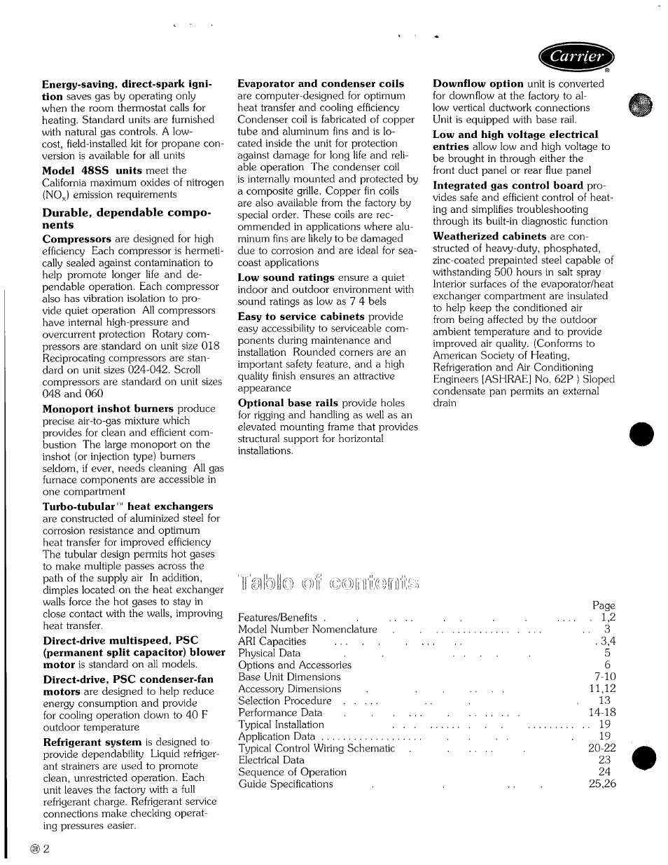 Carrier 48SS User Manual | Page 2 / 27