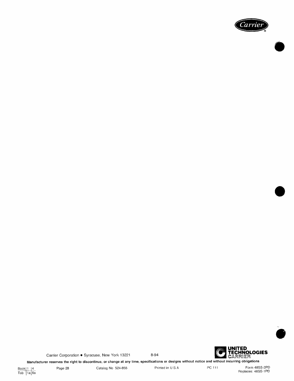 United | Carrier 48SS User Manual | Page 27 / 27