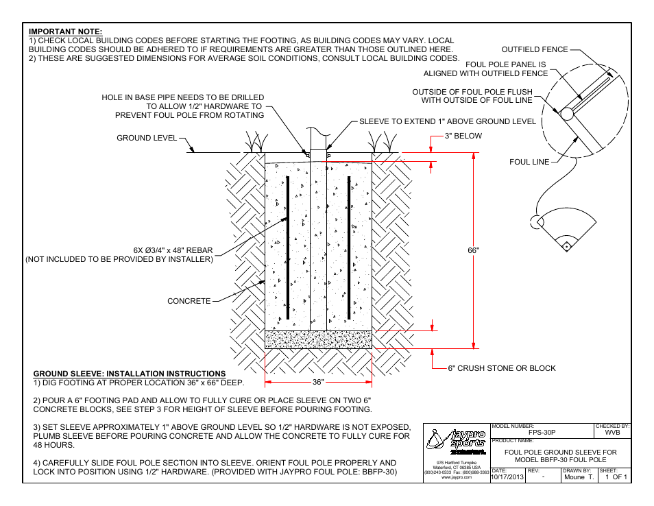 Jaypro Sports FPS-30P User Manual | 1 page