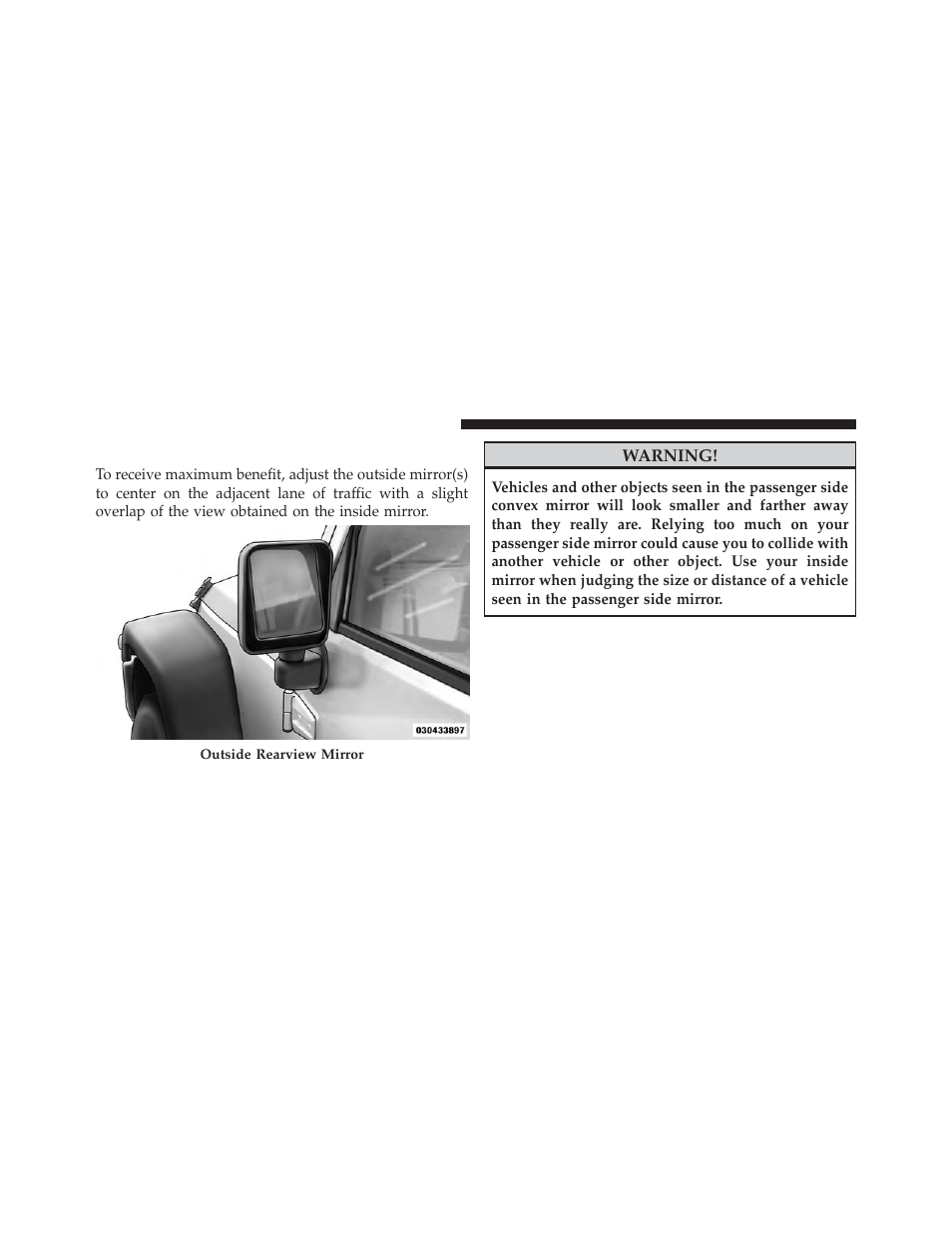 Outside mirrors | Jeep 2013 Wrangler User Manual | Page 114 / 655