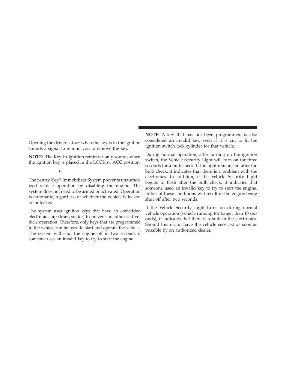 Key-in-ignition reminder, Sentry key | Jeep 2013 Wrangler User Manual | Page 18 / 655