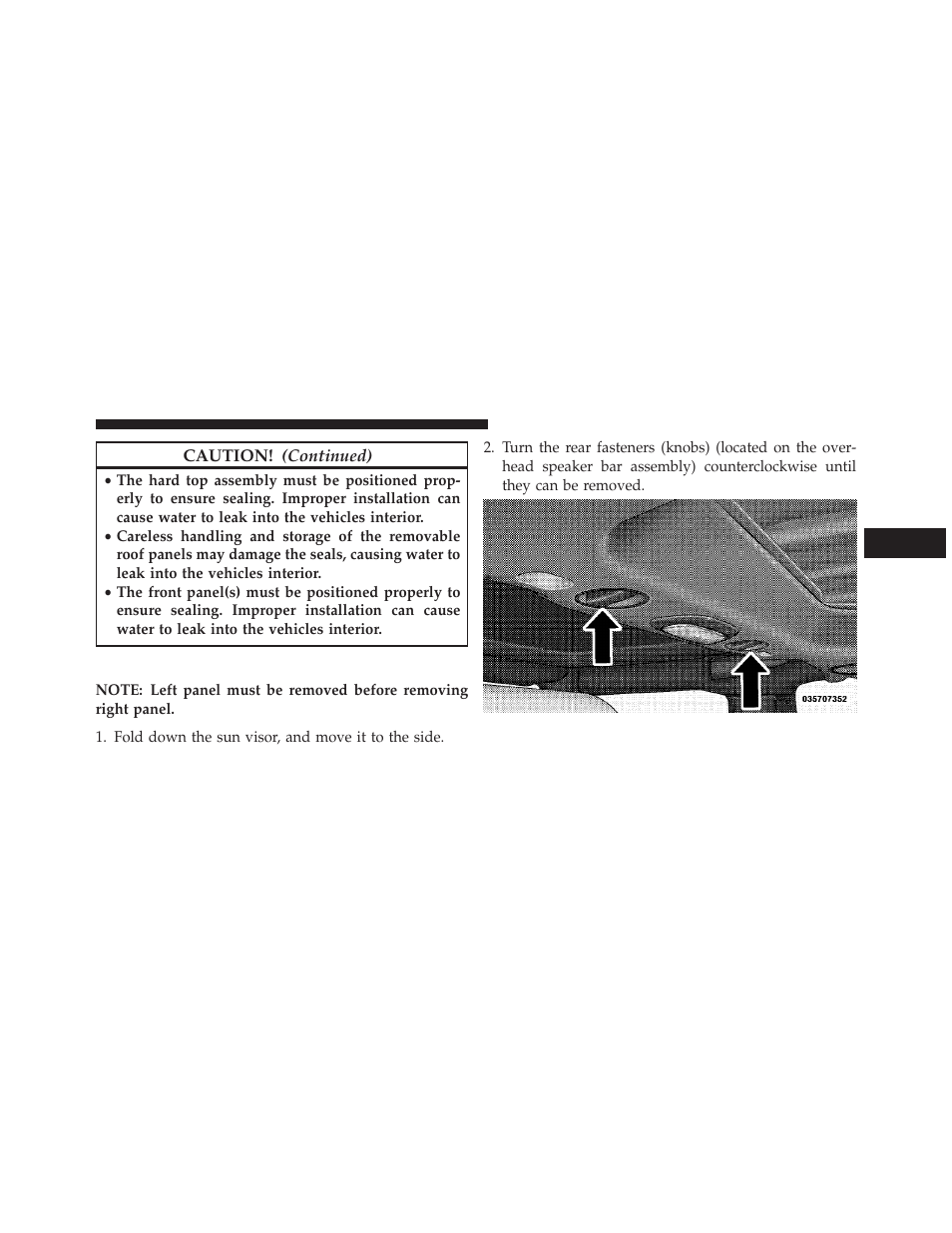 Front panel(s) removal | Jeep 2013 Wrangler User Manual | Page 205 / 655