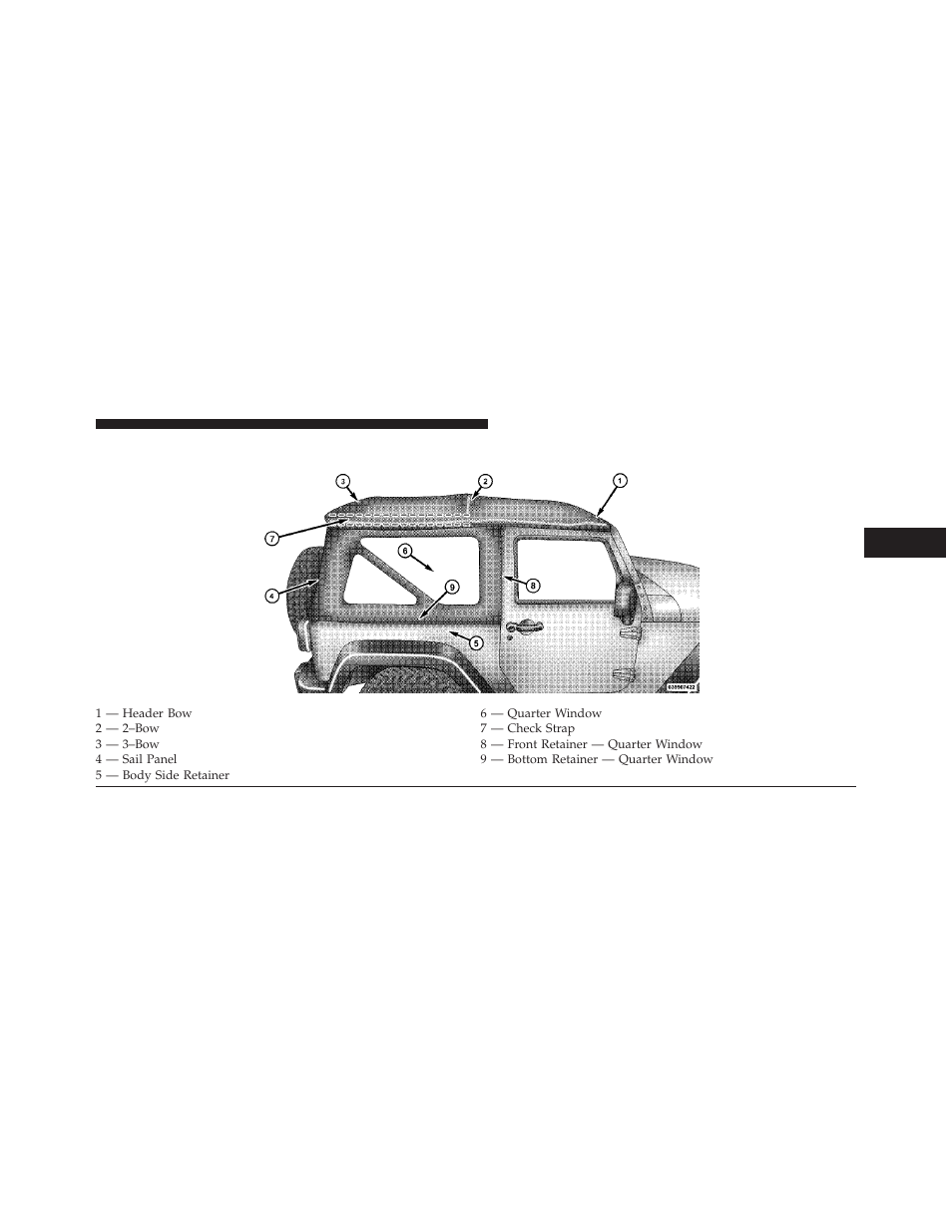 Lowering the soft top | Jeep 2013 Wrangler User Manual | Page 233 / 655