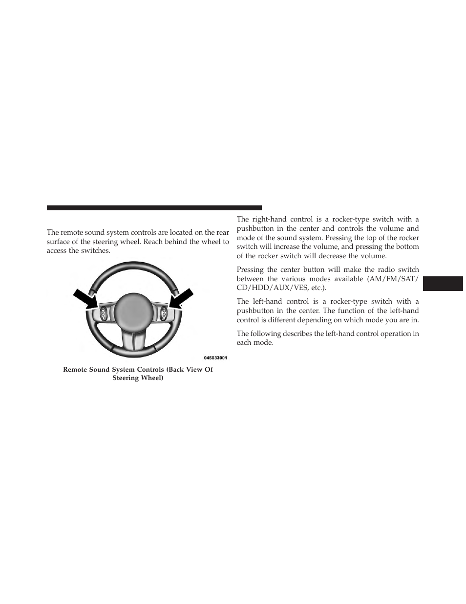 Steering wheel audio controls | Jeep 2013 Wrangler User Manual | Page 391 / 655