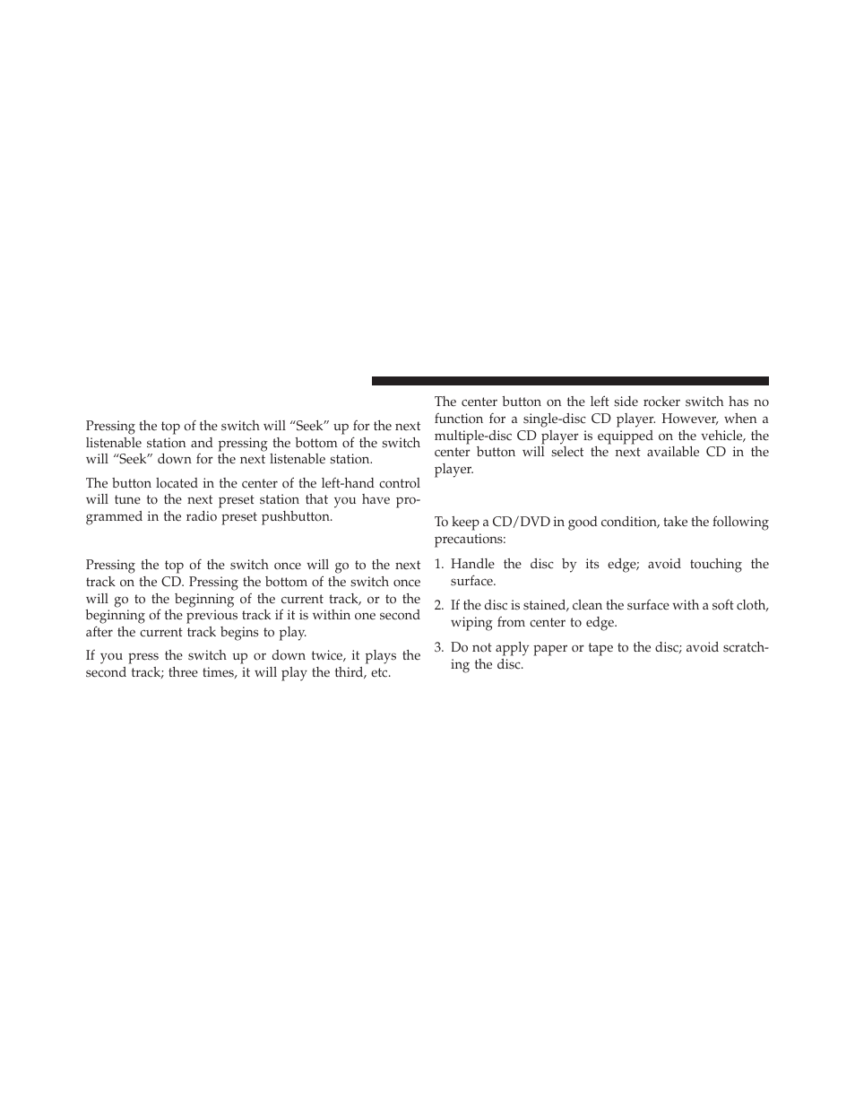 Radio operation, Cd player, Cd/dvd disc maintenance | Jeep 2013 Wrangler User Manual | Page 392 / 655