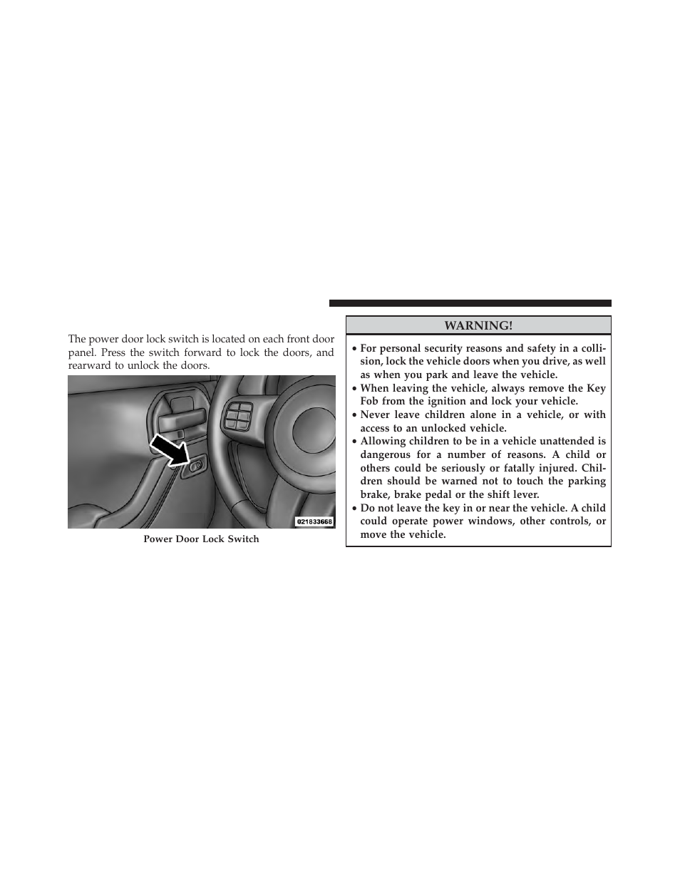 Power door locks — if equipped | Jeep 2013 Wrangler User Manual | Page 40 / 655
