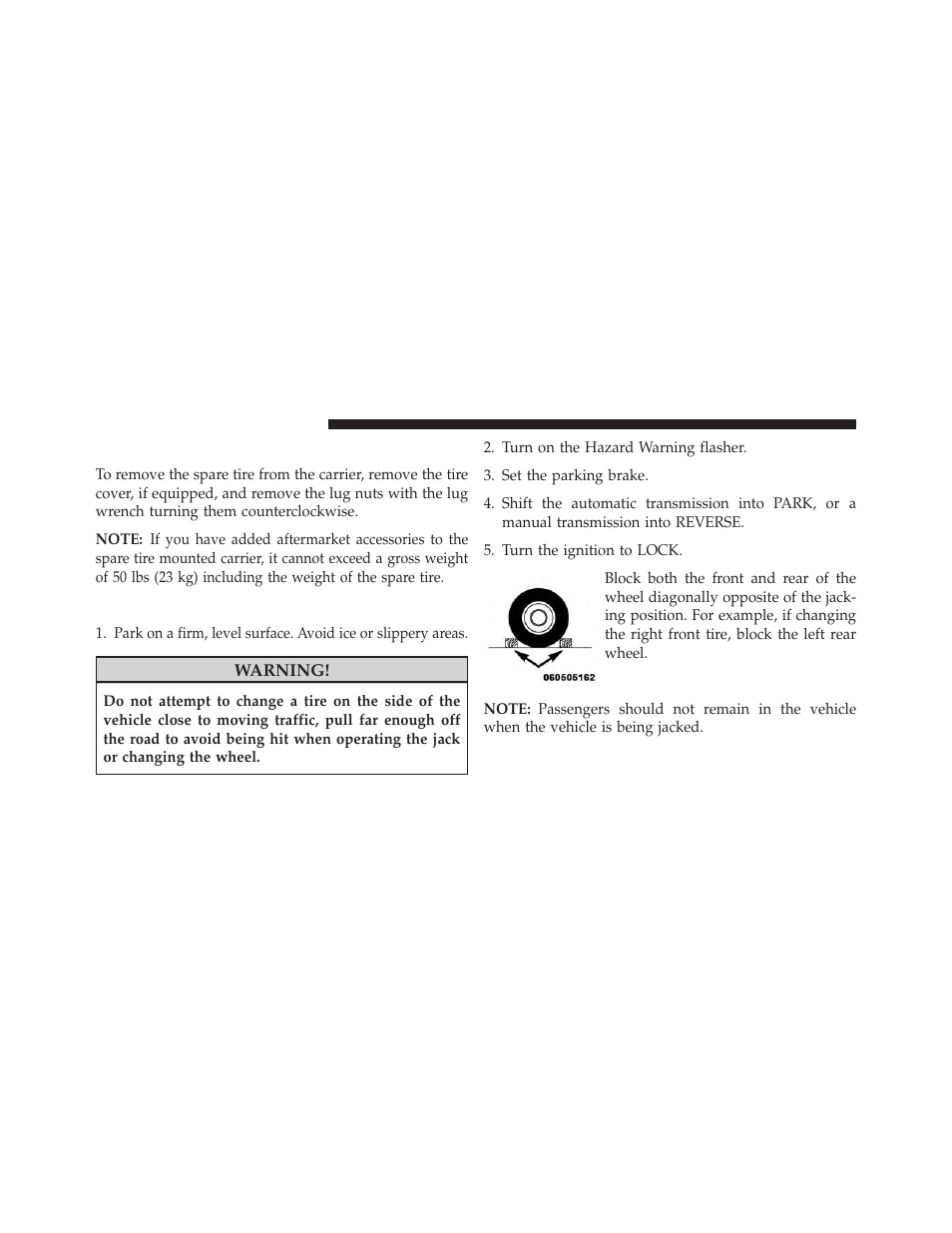 Spare tire stowage, Preparations for jacking | Jeep 2013 Wrangler User Manual | Page 544 / 655