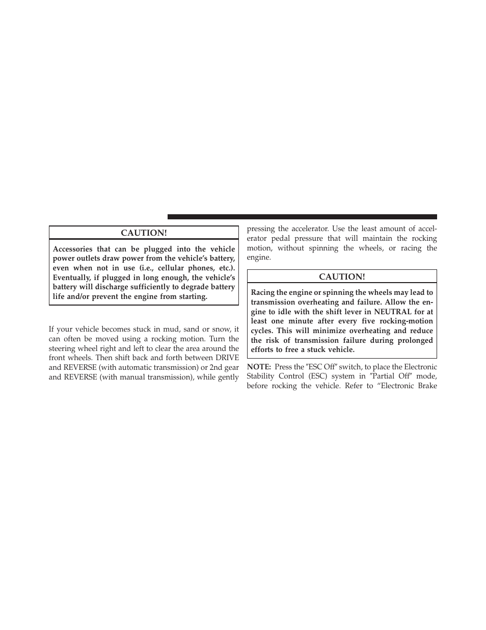 Freeing a stuck vehicle | Jeep 2013 Wrangler User Manual | Page 554 / 655