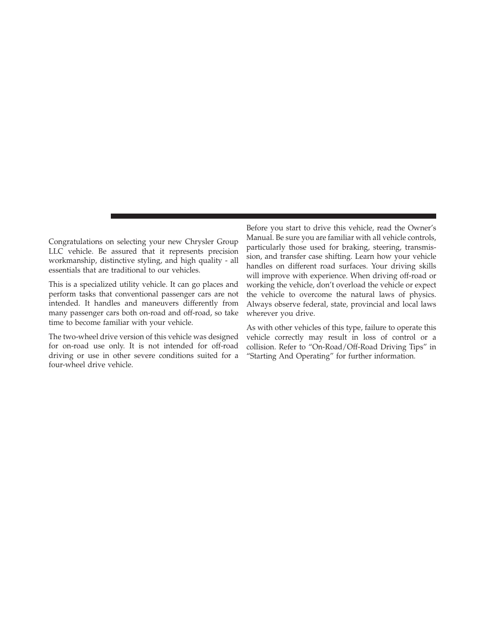 Introduction | Jeep 2013 Wrangler User Manual | Page 6 / 655