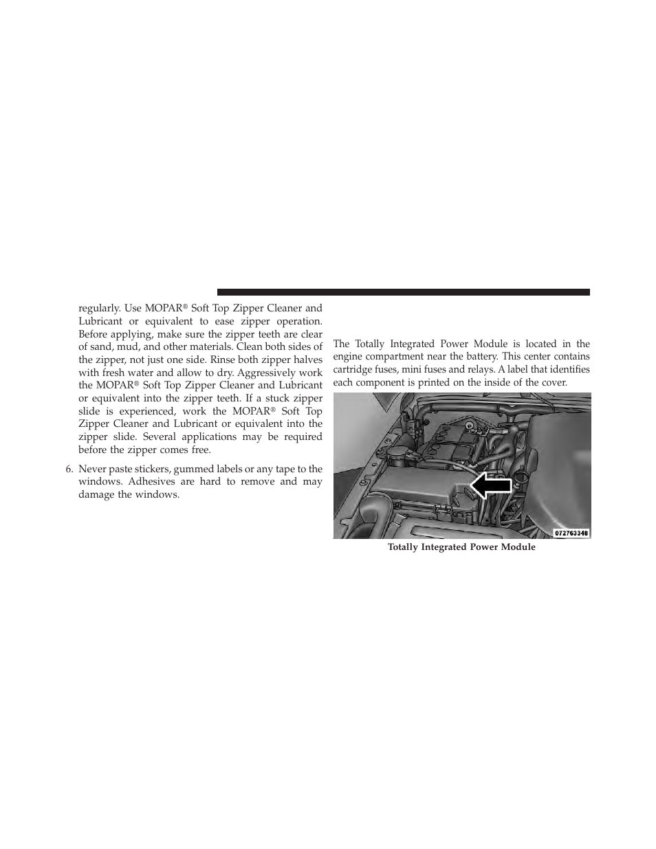 Fuses, Totally integrated power module | Jeep 2013 Wrangler User Manual | Page 600 / 655
