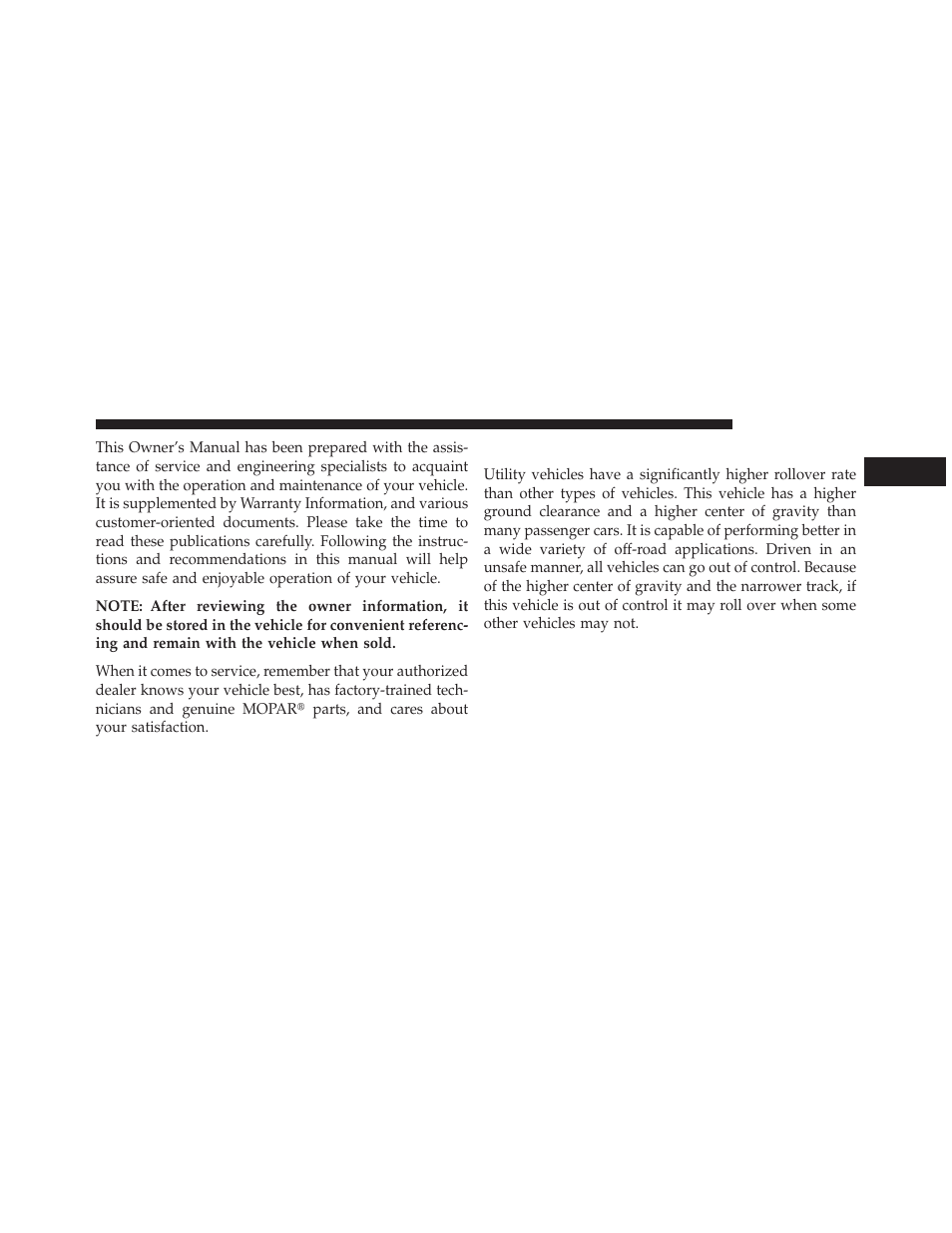 Rollover warning | Jeep 2013 Wrangler User Manual | Page 7 / 655
