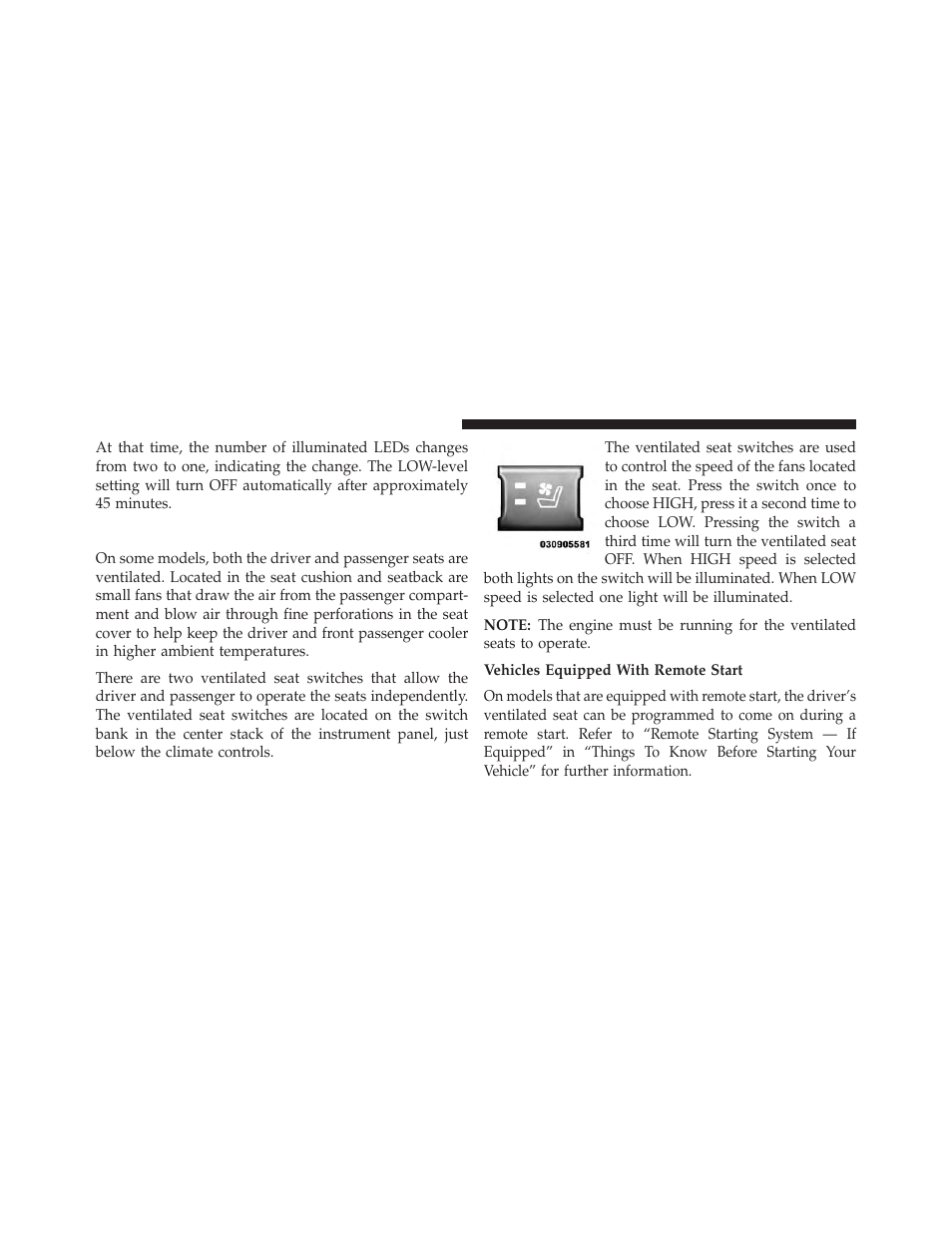Ventilated seats — if equipped | Jeep 2013 Grand Cherokee User Manual | Page 184 / 704