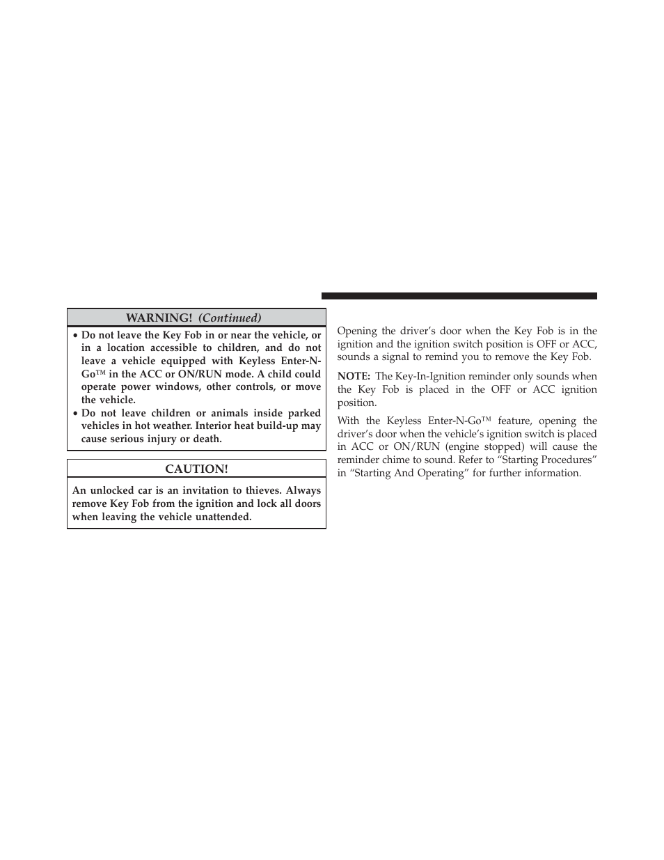 Key-in-ignition reminder | Jeep 2013 Grand Cherokee User Manual | Page 20 / 704