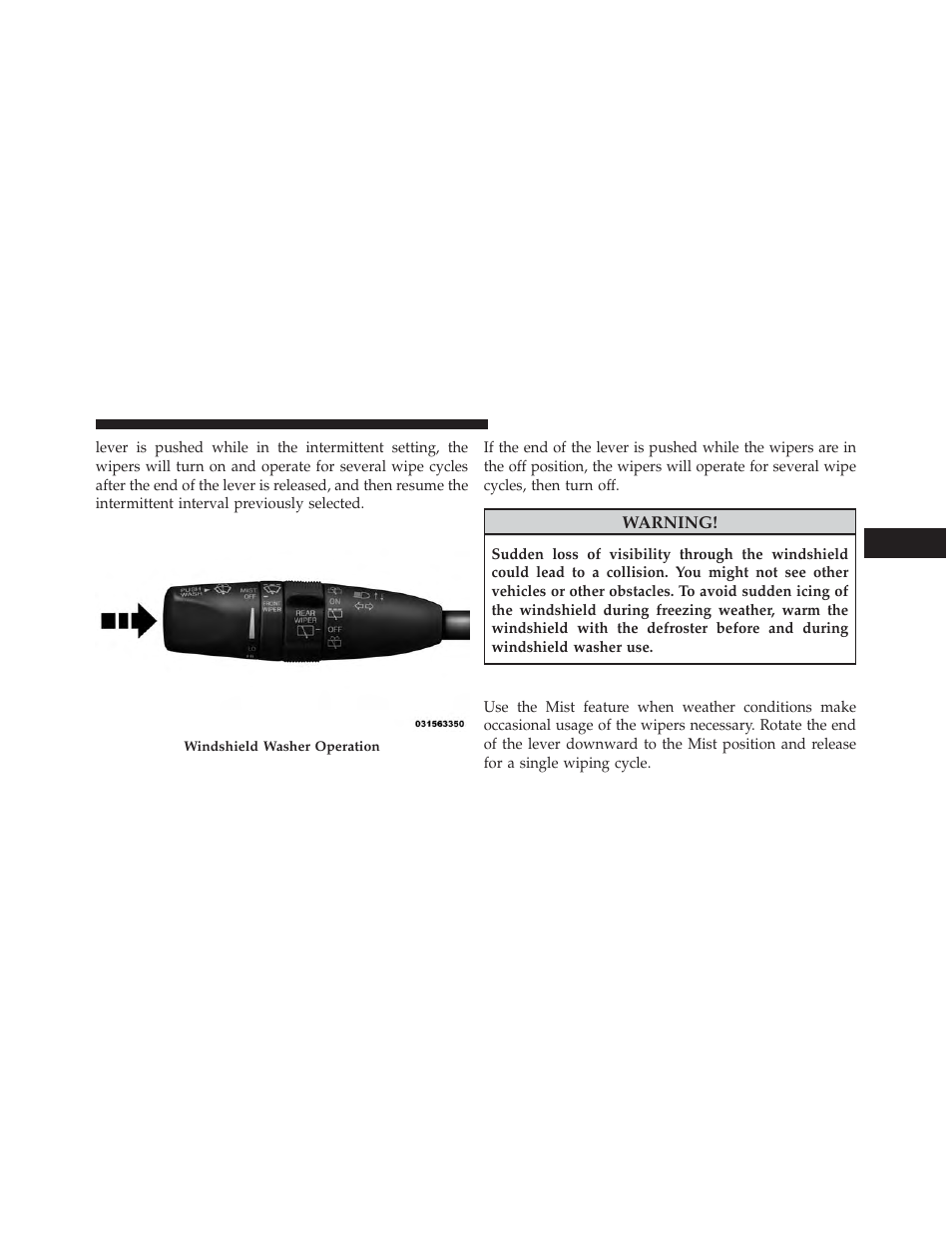 Mist | Jeep 2013 Grand Cherokee User Manual | Page 211 / 704