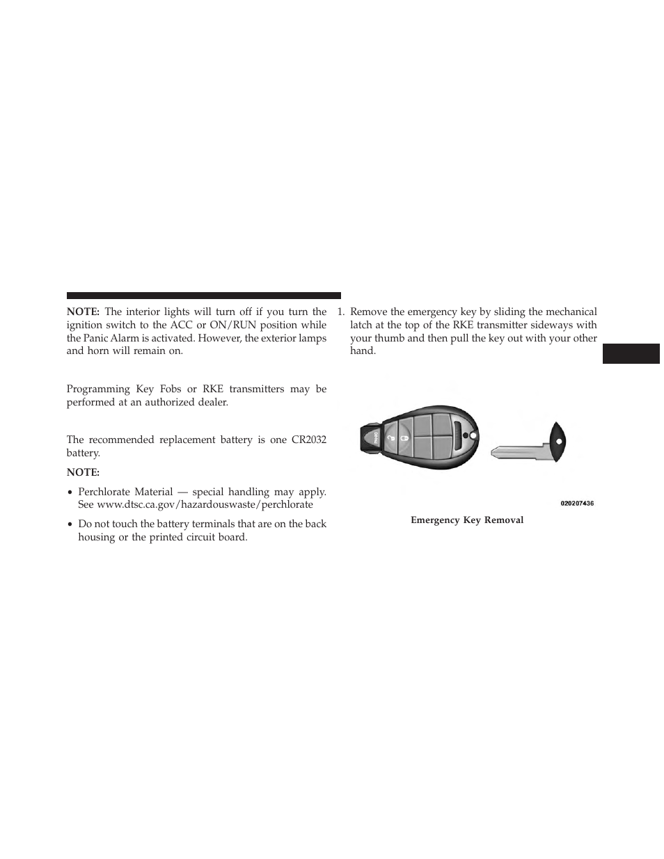Programming additional transmitters, Transmitter battery replacement | Jeep 2013 Grand Cherokee User Manual | Page 29 / 704