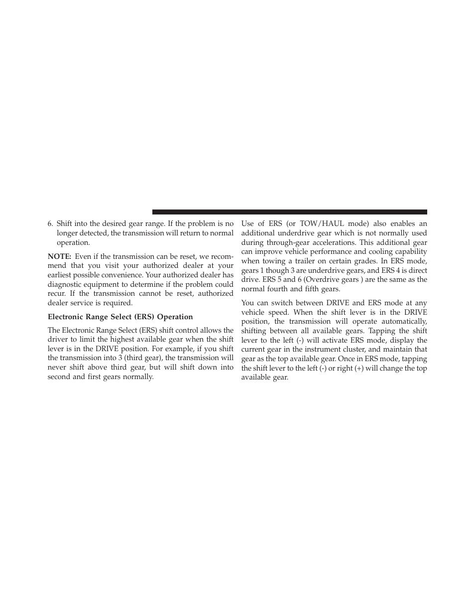 Electronic range select (ers) operation | Jeep 2013 Grand Cherokee User Manual | Page 466 / 704