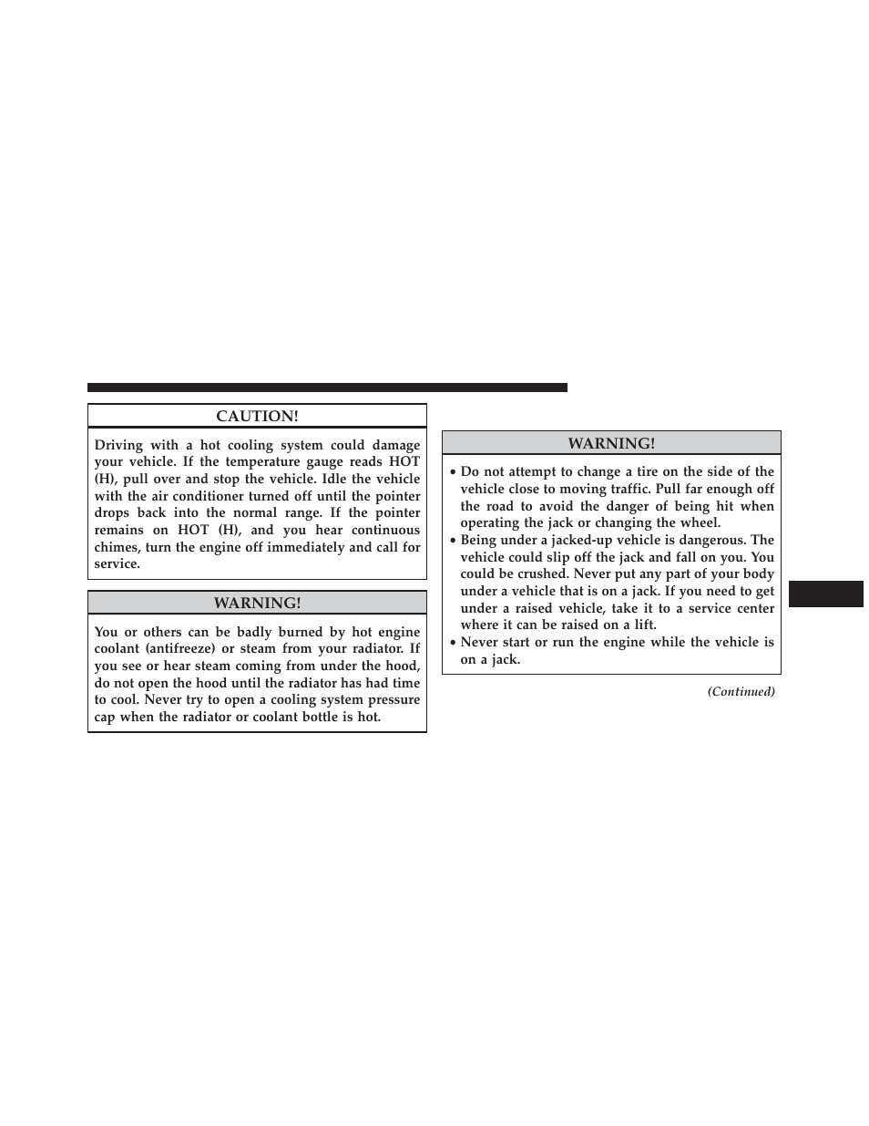 Jacking and tire changing | Jeep 2013 Grand Cherokee User Manual | Page 585 / 704