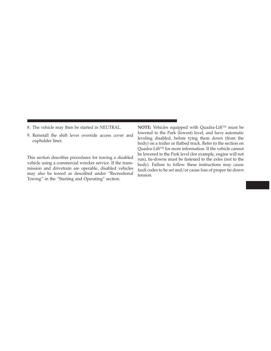 Towing a disabled vehicle | Jeep 2013 Grand Cherokee User Manual | Page 603 / 704