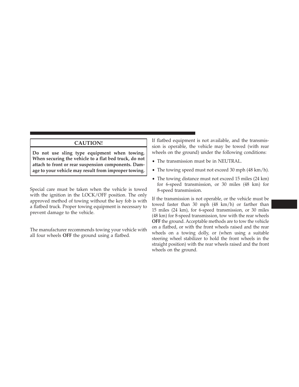 Without the key fob, Two-wheel drive models | Jeep 2013 Grand Cherokee User Manual | Page 605 / 704